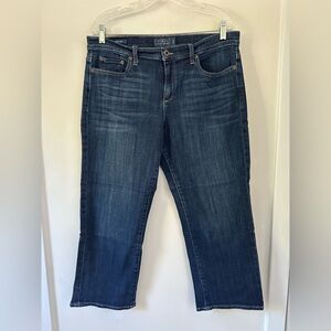 Lucky Brand Easy Rider Crop Jeans Dark Blue Size 14